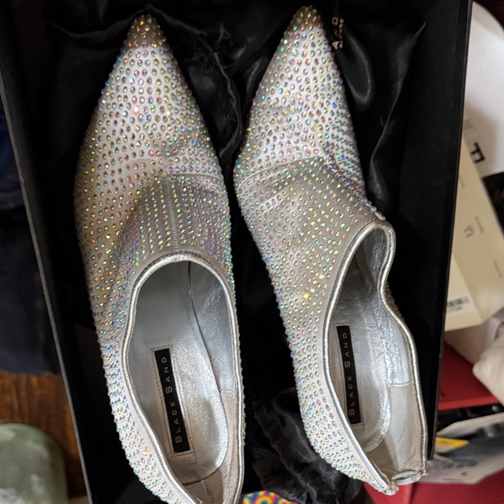 Dune London Silver Studded Heels - Picture 12 of 16